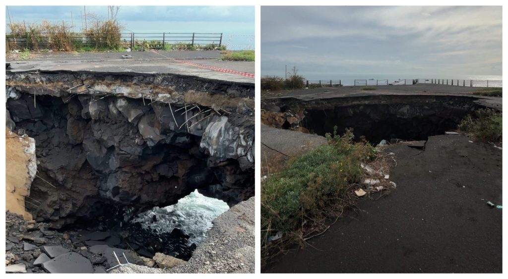 Voragine lungomare Catania